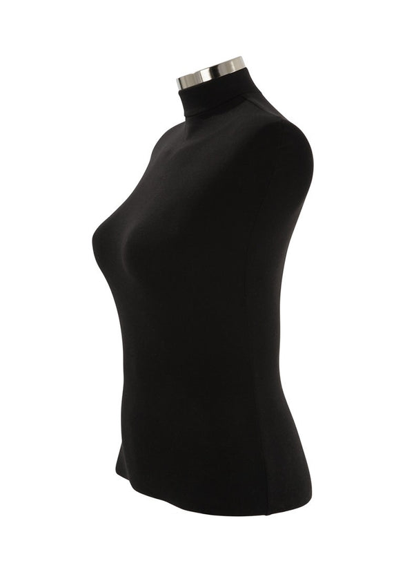 FEMALE BODY FORM PLUS SIZE W/CHROME NECK (PL1), BLK (BFF-PL1/BK)