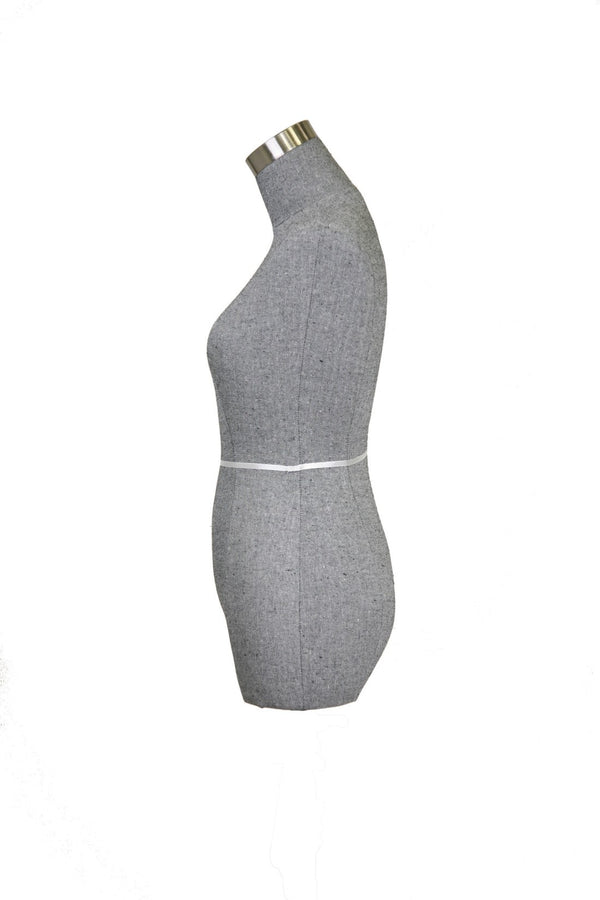 FEMALE BODY FORM - SUIT FABRIC BLACK HERRINGBONE (BFF-XG1/SUBLK)