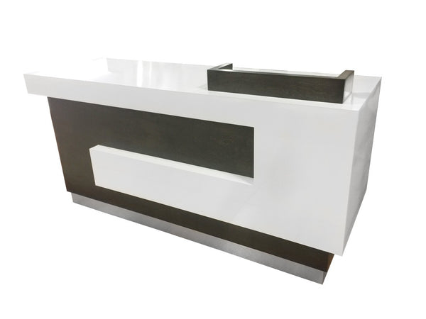 CUSTOM C COUNTER WITH LED LIGHTS, VENEER FINISH (C-COUNTER-VENEER)