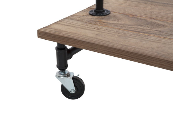 Single Rack With 4 Wood Shelves (IND-R4)