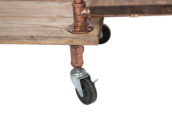 Single Rack With 4 Wood Shelves (IND-R4)