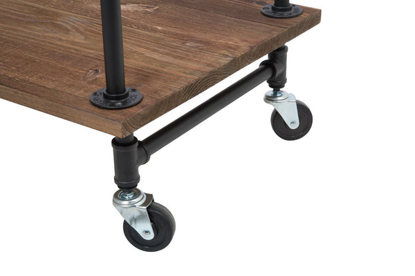 Double Sized Rack With 4 Wood Top & Base (IND-R5)