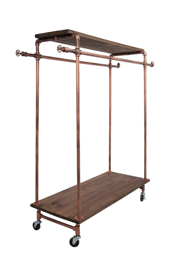 Double Sized Rack With 4 Wood Top & Base (IND-R5)
