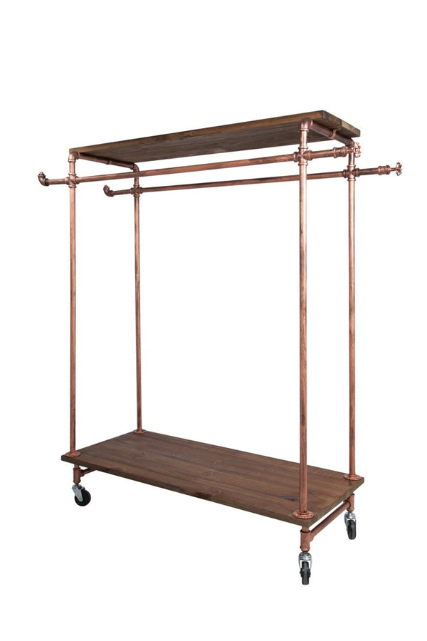 Double Sized Rack With 4 Wood Top & Base (IND-R5)