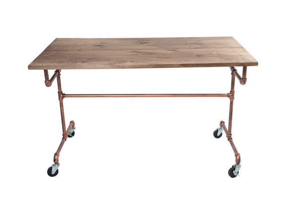 Large Industrial Table W/ Wood Top (IND-TABLE-L)