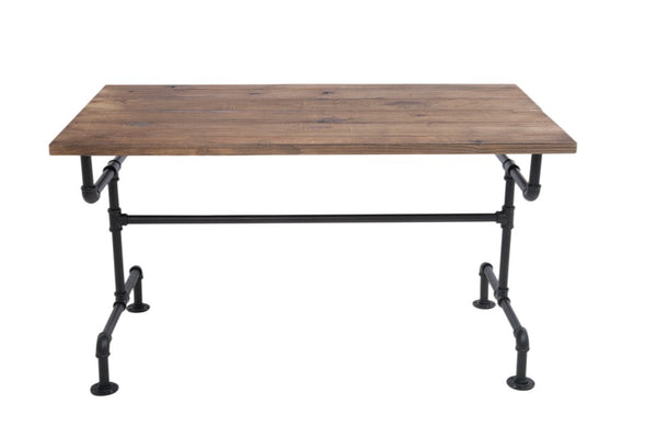 Small Industrial Table W/ Wood Top (IND-TABLE-S)