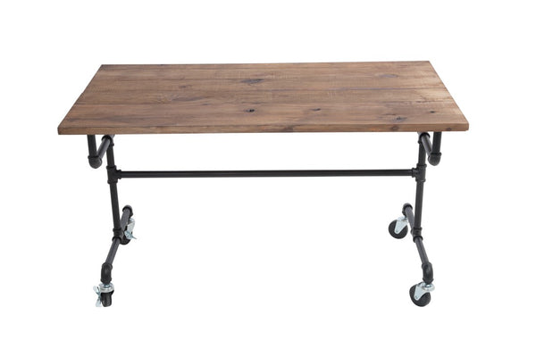 Small Industrial Table W/ Wood Top (IND-TABLE-S)