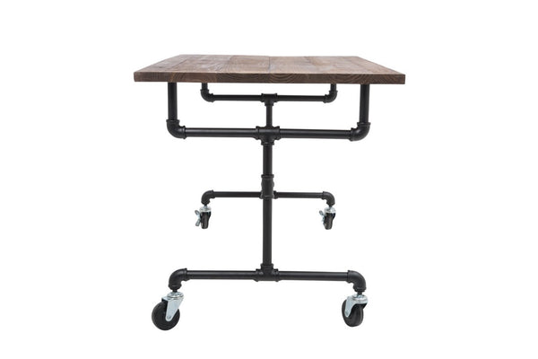 Small Industrial Table W/ Wood Top (IND-TABLE-S)