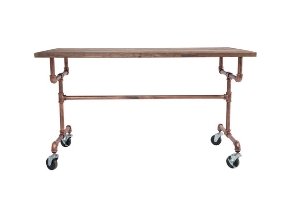 Small Industrial Table W/ Wood Top (IND-TABLE-S)