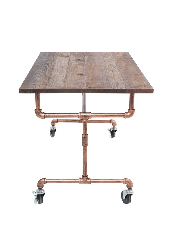 Small Industrial Table W/ Wood Top (IND-TABLE-S)