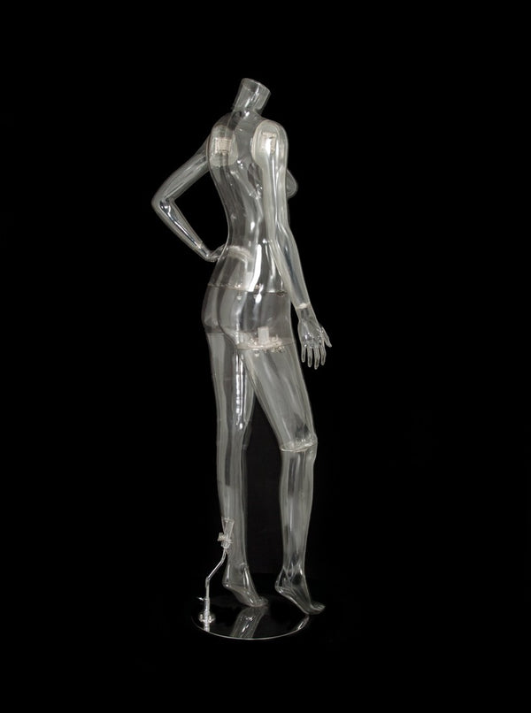 FEMALE HEADLESS CLEAR MANNEQUIN (MAF-CL1-101-N)
