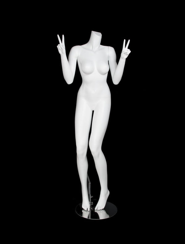 FEMALE FUN POSE2 W/ CAP - HEAD SOLD SEPARATE (MAF-FUN2/WHT)