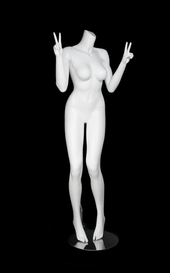 FEMALE FUN POSE2 W/ CAP - HEAD SOLD SEPARATE (MAF-FUN2/WHT)