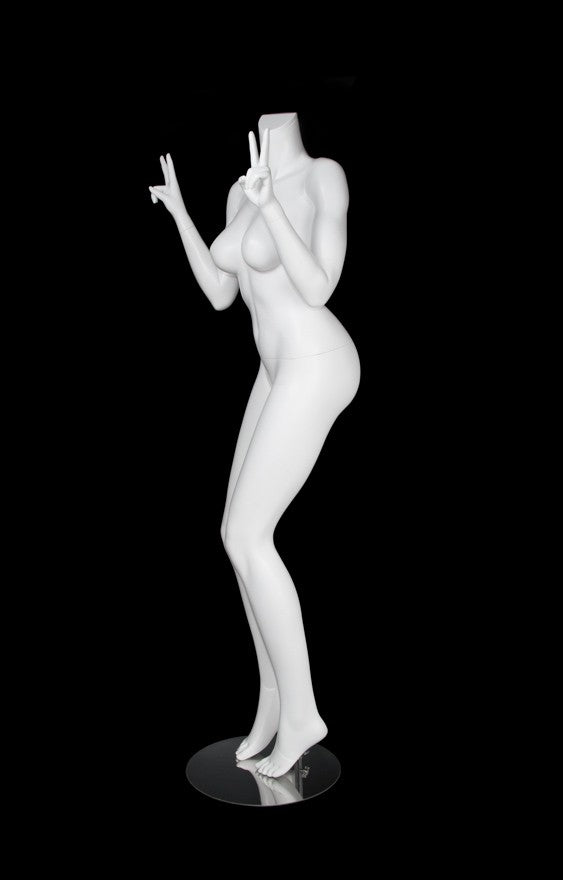 FEMALE FUN POSE2 W/ CAP - HEAD SOLD SEPARATE (MAF-FUN2/WHT)