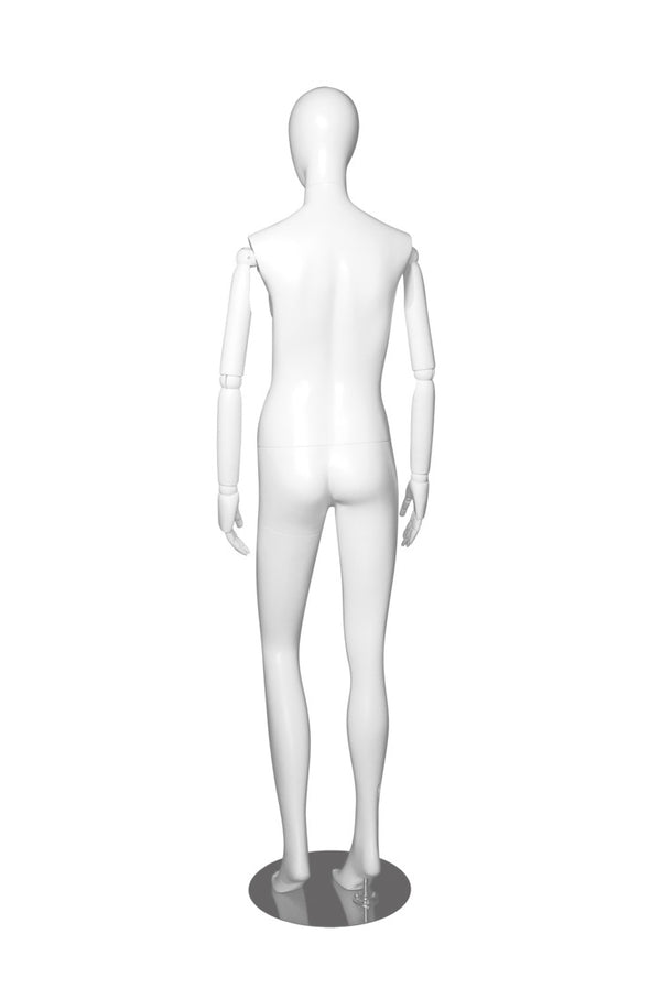 FEMALE MANNEQUIN W/ WOOD ARMS (MAF-S2-ARM1/WW)