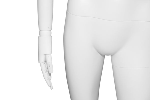 FEMALE MANNEQUIN W/ WOOD ARMS (MAF-S2-ARM1/WW)