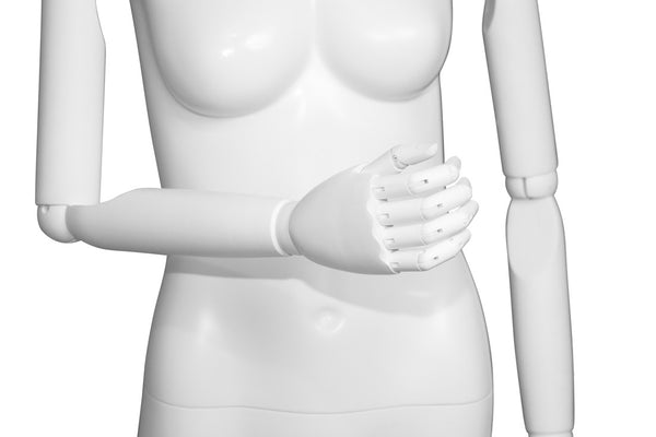 FEMALE MANNEQUIN W/ WOOD ARMS (MAF-S2-ARM1/WW)