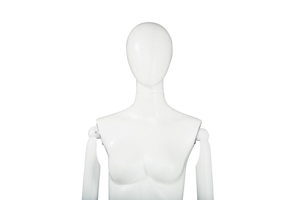 FEMALE MANNEQUIN W/ WOOD ARMS (MAF-S2-ARM2/WW)