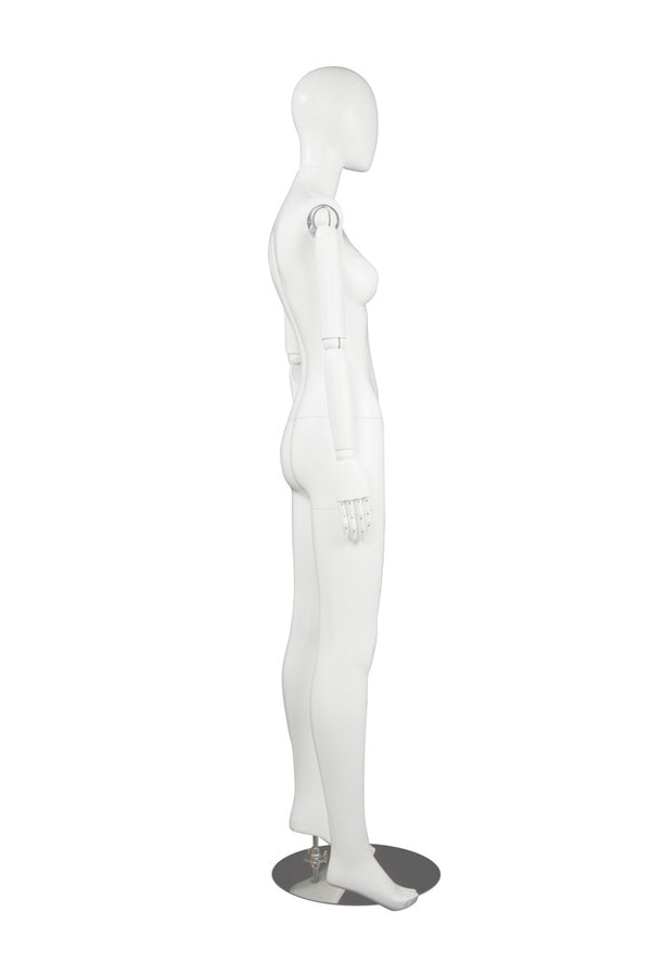 FEMALE MANNEQUIN W/ WOOD ARMS (MAF-S2-ARM2/WW)