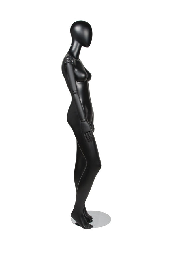 FEMALE MANNEQUIN W/ WOOD ARMS (MAF-S2-ARM3/BB)