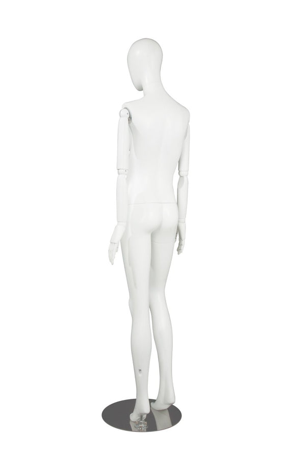 FEMALE MANNEQUIN W/ WOOD ARMS (MAF-S2-ARM3/WW)