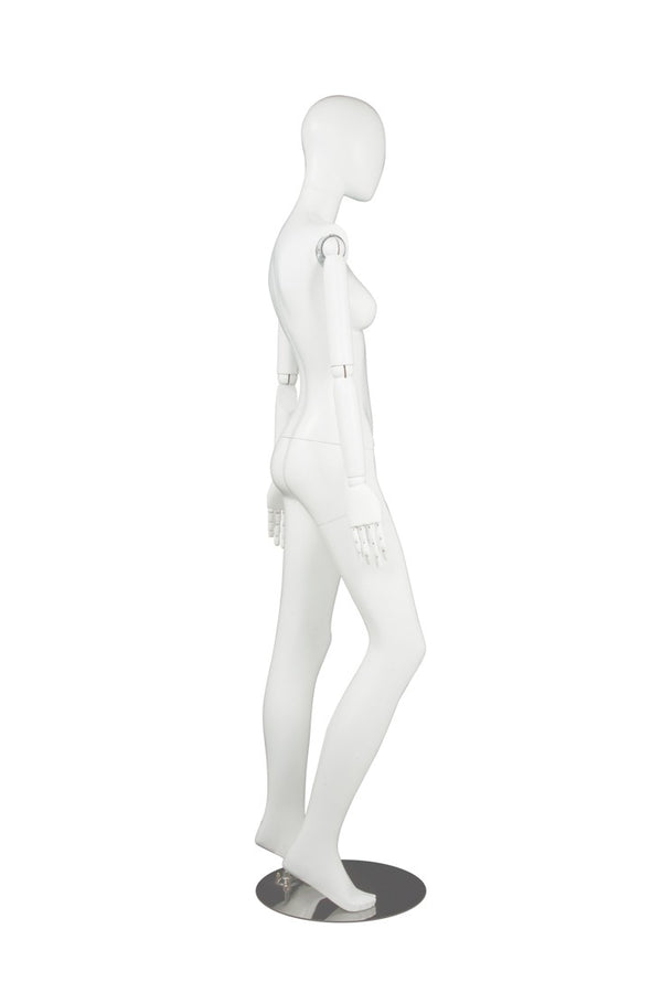FEMALE MANNEQUIN W/ WOOD ARMS (MAF-S2-ARM3/WW)