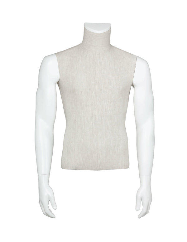 MALE 1/2 TORSO W/ ARMS POSED (MAM-A4-3500/WHLN)