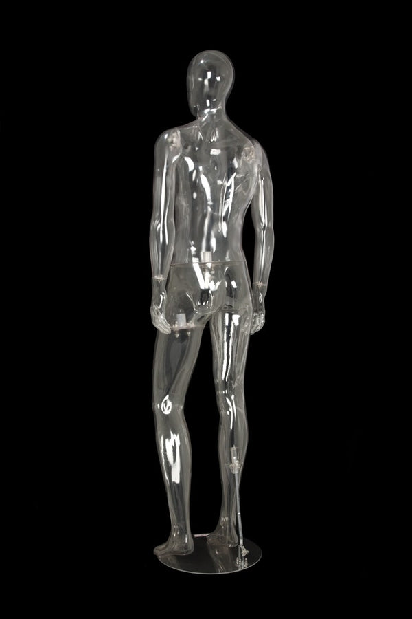 MALE EGG FACE CLEAR MANNEQUIN (MAM-CL2-EGG1-A)