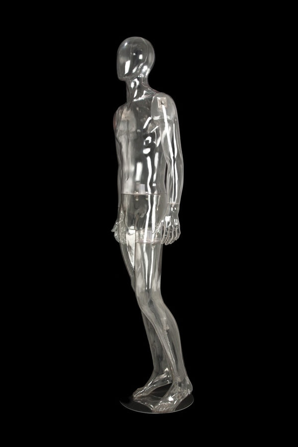 MALE EGG FACE CLEAR MANNEQUIN (MAM-CL2-EGG1-A)