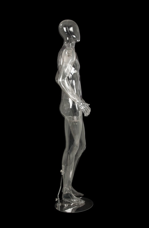 MALE EGG FACE CLEAR MANNEQUIN (MAM-CL2-EGG2-A)