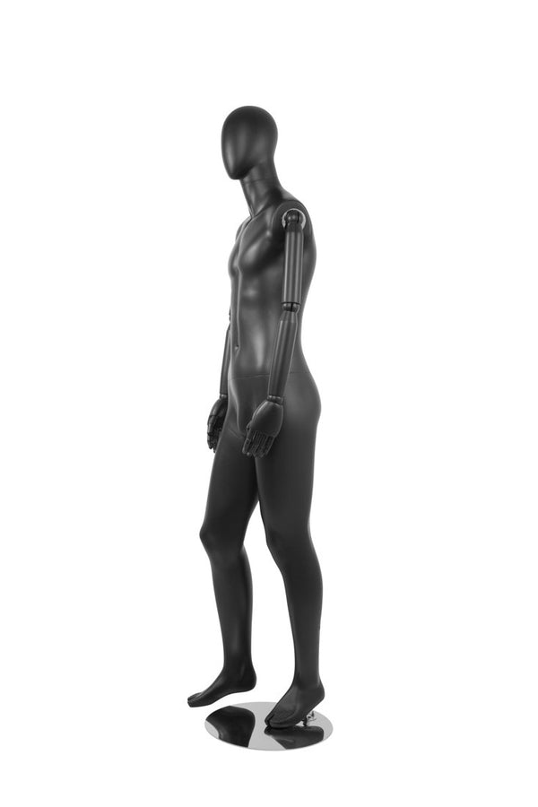 MALE  MANNEQUIN W/ WOOD ARMS (MAM-S2-ARM1/BB)