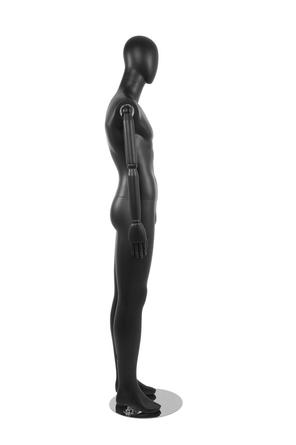 MALE  MANNEQUIN W/ WOOD ARMS (MAM-S2-ARM2/BB)