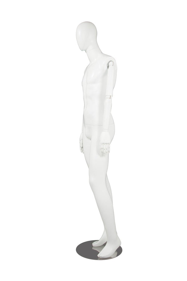 MALE  MANNEQUIN W/ WOOD ARMS (MAM-S2-ARM3/WW)