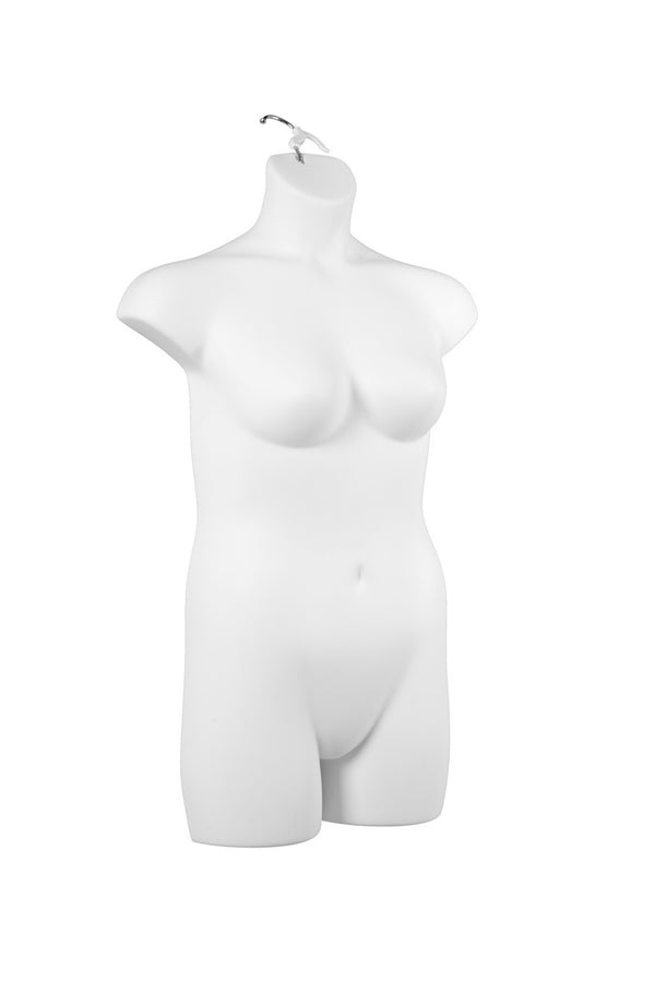 3/4 PLASTIC PLUS SIZE FORM W/ HANGING HOOK (PFF-987/WHT), 6 PCS