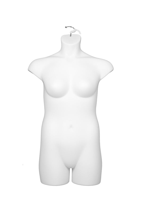 3/4 PLASTIC PLUS SIZE FORM W/ HANGING HOOK (PFF-987/WHT), 6 PCS