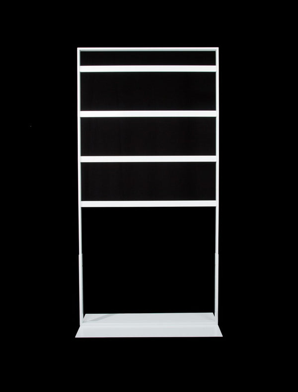 3' ACCESSORIES RACK WITH 3 HANGING TIERS HEIGHT ADJUSTABLE (R-403-3-ADJ/WHT)