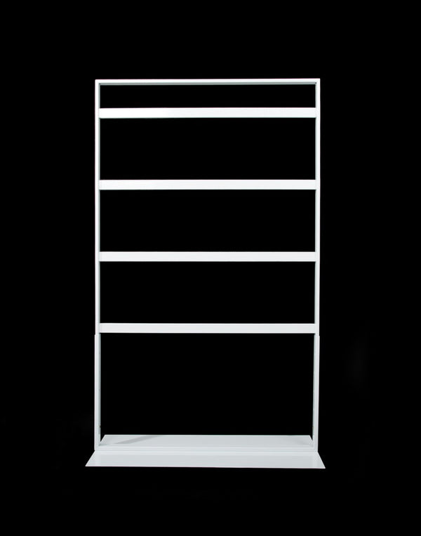 3' ACCESSORIES RACK WITH 3 HANGING TIERS HEIGHT ADJUSTABLE (R-403-3-ADJ/WHT)