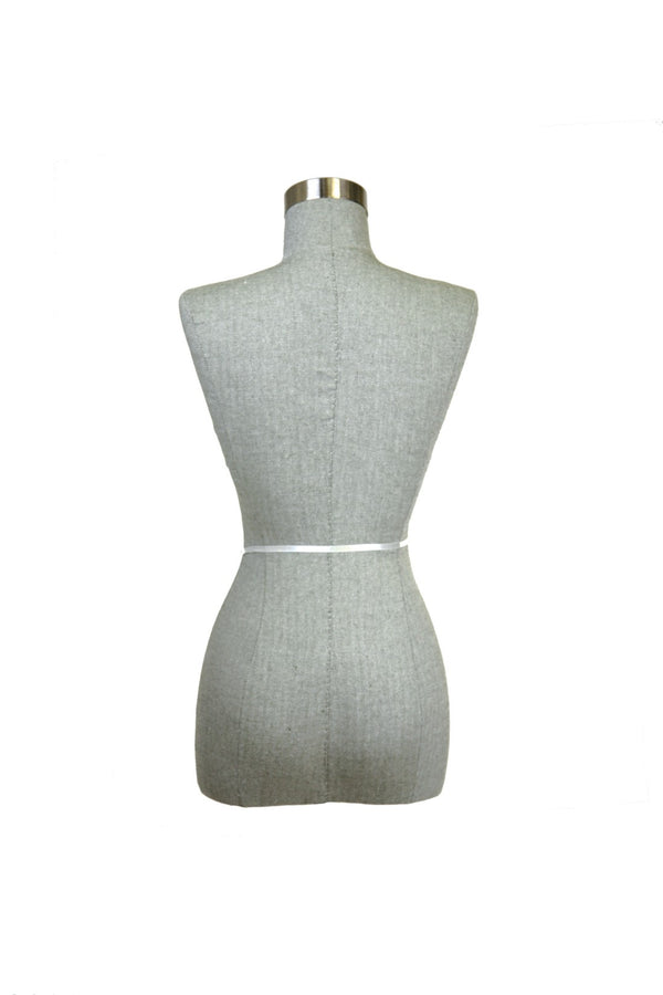 FEMALE 1/2 BODY FORM - SUIT FABRIC PALE GREEN HERRINGBONE (BFF-XG1/SUGRN)