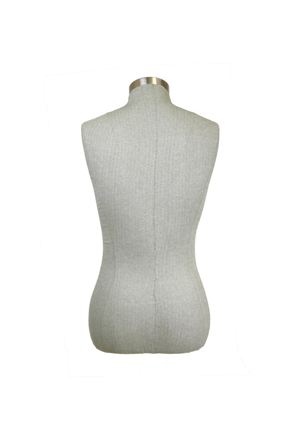 MALE 1/2 BODY FORM - SUIT FABRIC PALE GREEN HERRINGBONE (BFM-XG1/SUGRN)