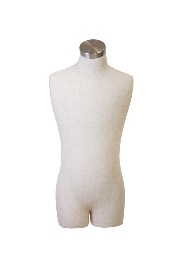 MALE 3/4  BODY FORM WITH HEAD TOP ONLY (BFM-XG2/LINEN)