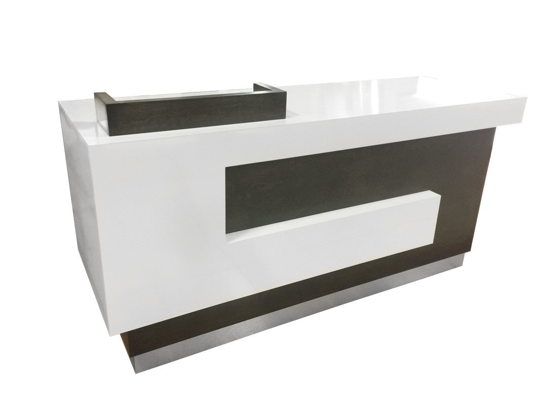 CUSTOM C COUNTER WITH LED LIGHTS, VENEER FINISH (C-COUNTER-VENEER)