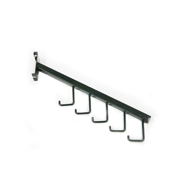 Grid Wall Bracket W/ 5 Hooks (HBG-5H-SQ16)