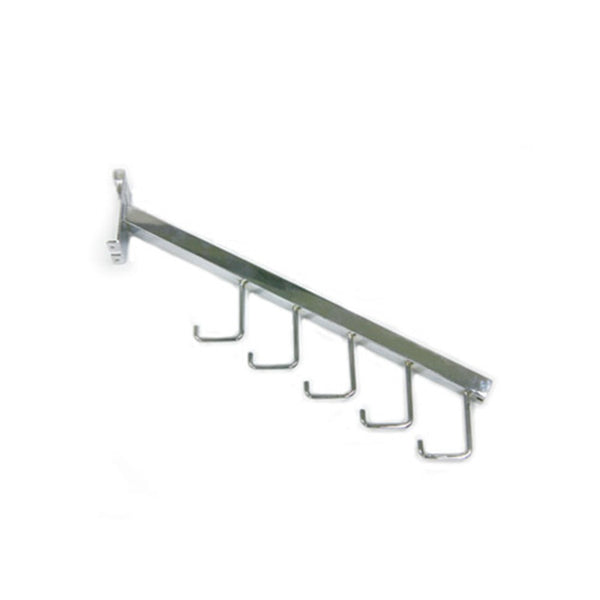 Grid Wall Bracket W/ 5 Hooks (HBG-5H-SQ16)