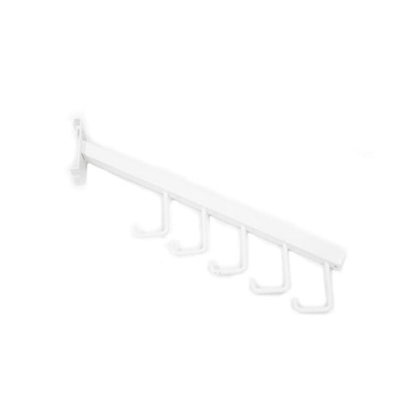 Grid Wall Bracket W/ 5 Hooks (HBG-5H-SQ16)