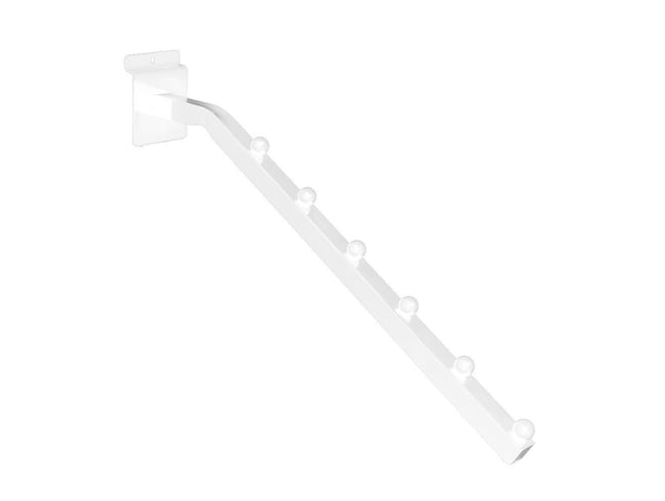 (SW6B/WHT) 6 BALL 18 INCH DOWN SLANT BRACKET (HBS-6B-SQ18)