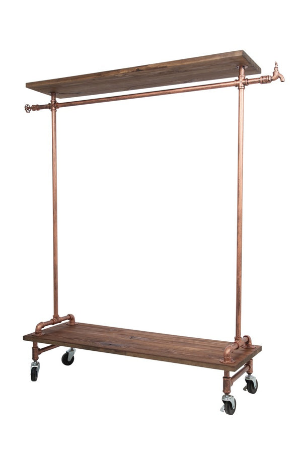 Single Rack With Wood Top & Base (IND-R2)