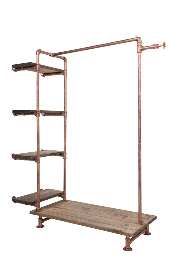 Single Rack With 4 Wood Shelves (IND-R4)