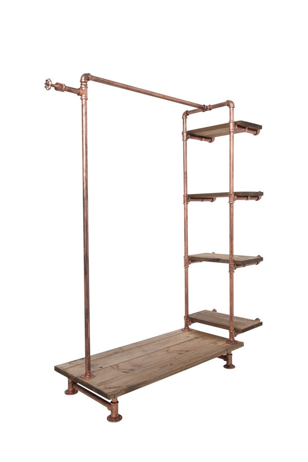 Single Rack With 4 Wood Shelves (IND-R4)