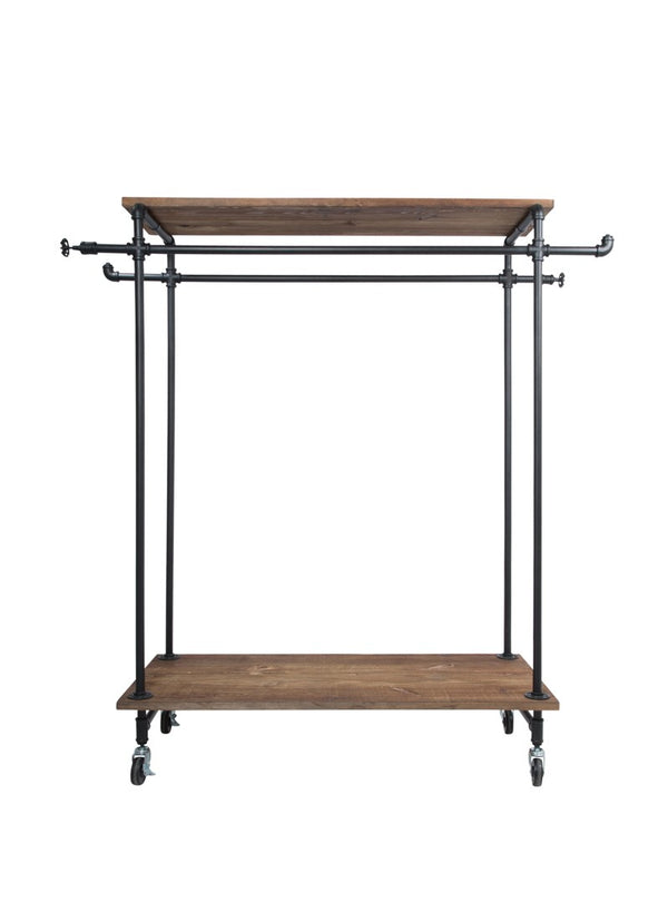 Double Sized Rack With 4 Wood Top & Base (IND-R5)