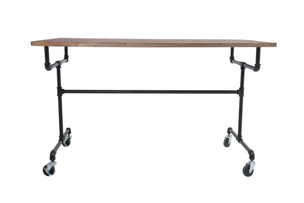 Large Industrial Table W/ Wood Top (IND-TABLE-L)